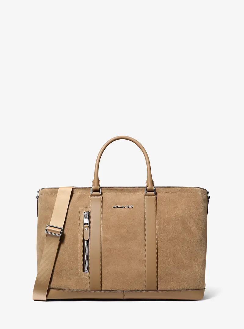 MK Borsa tote Hudson in pelle scamosciata - Naturale - Michael Kors