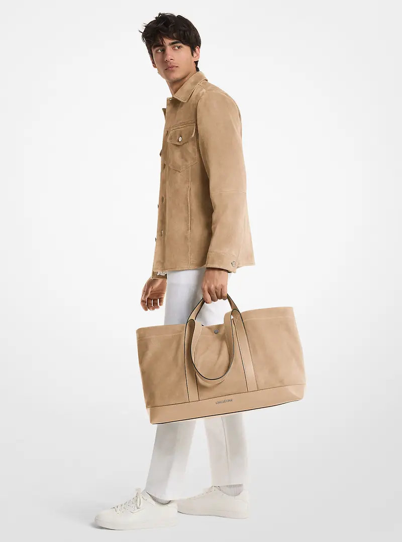 MK Borsa tote Whitley media in nabuk - Naturale - Michael Kors miniatura 3