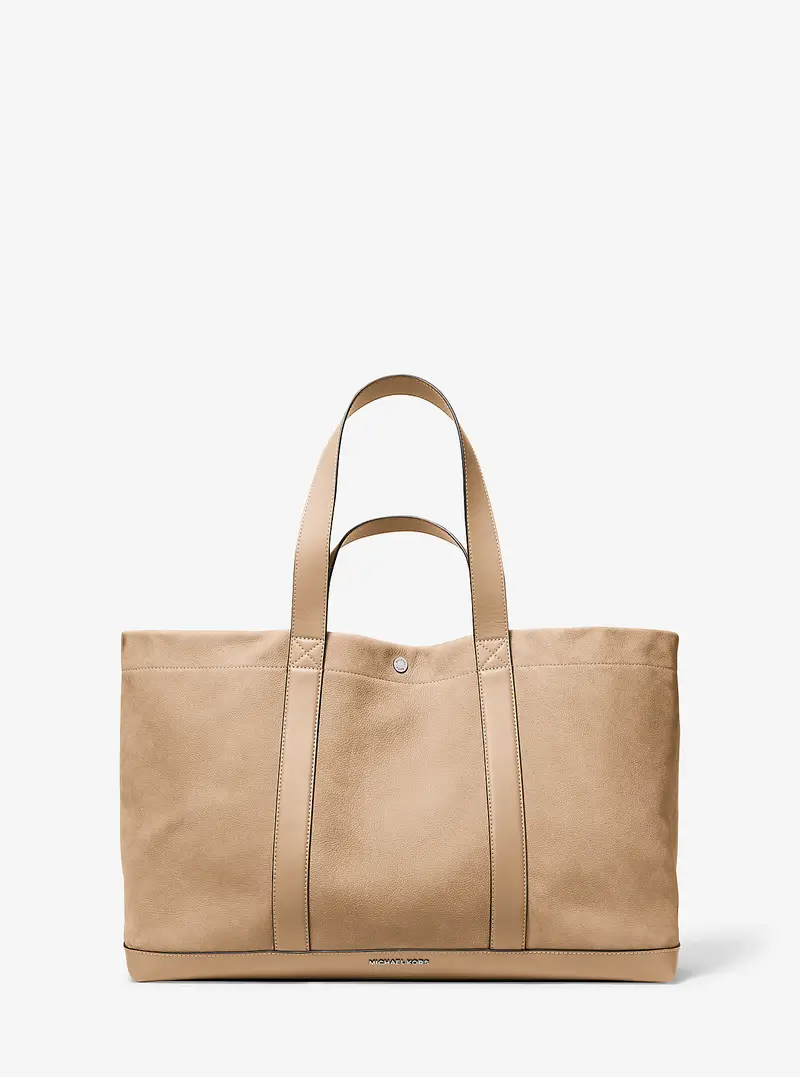 MK Borsa tote Whitley media in nabuk - Naturale - Michael Kors
