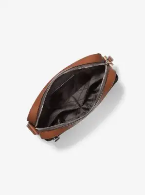 MK Borsa utility a tracolla Hudson in pelle martellata - Marrone - Michael Kors miniatura 2