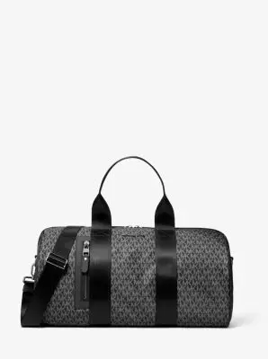 MK Borsone Brooklyn grande con stampa logo - Nero - Michael Kors miniatura 2