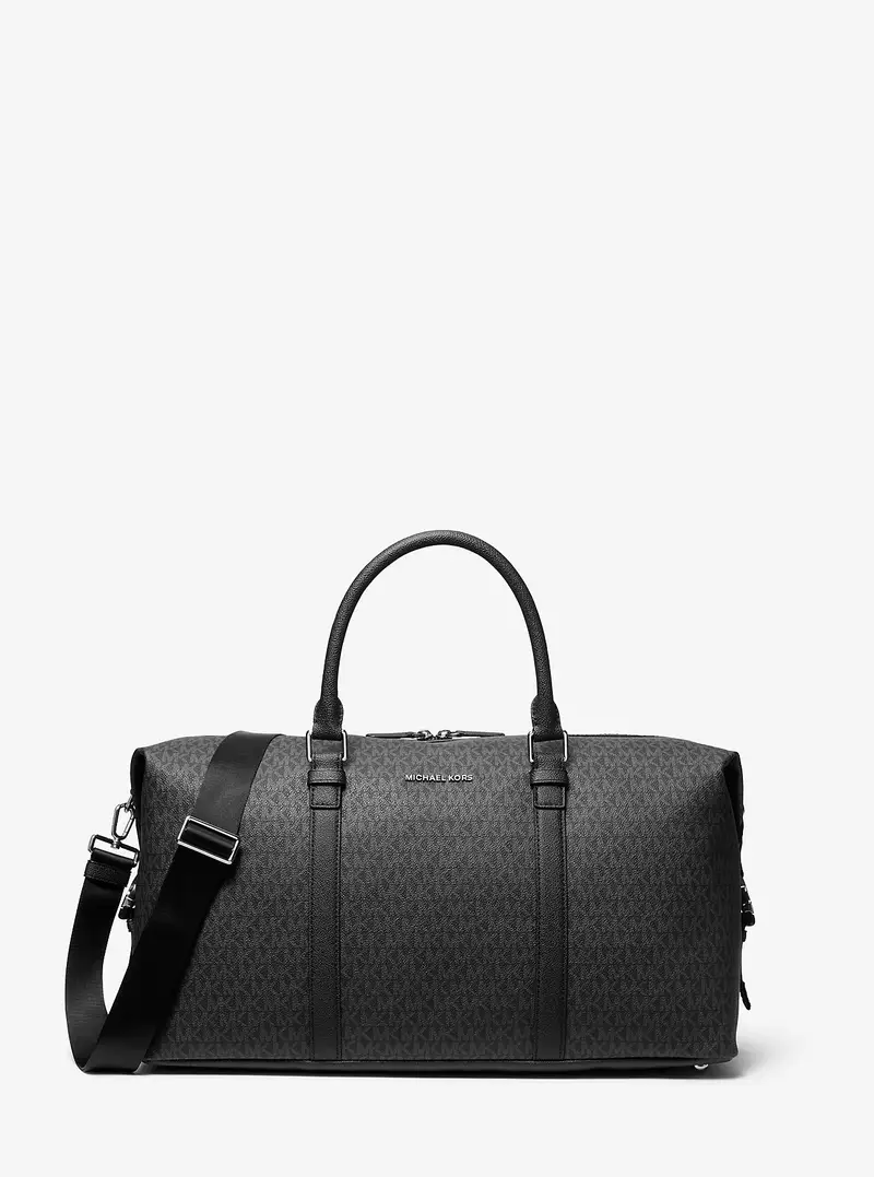 MK Borsone Hudson con stampa logo - Nero - Michael Kors