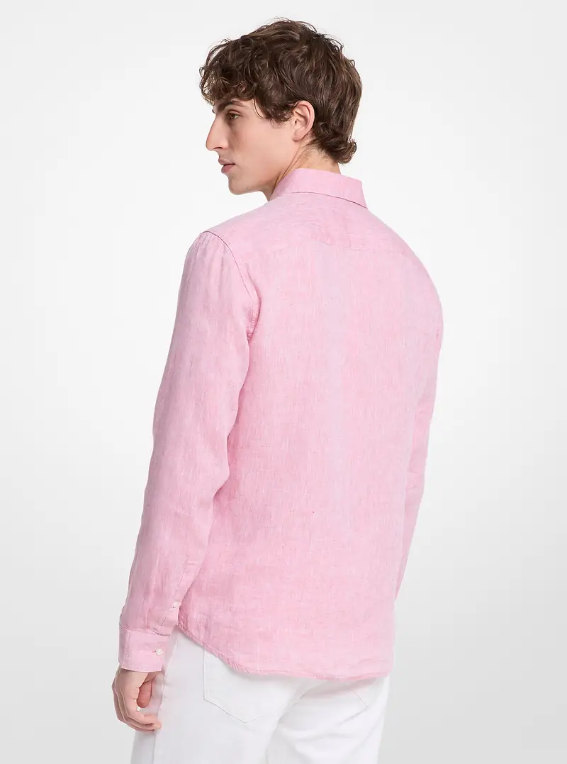 MK Camicia in lino - Rosa - Michael Kors miniatura 2