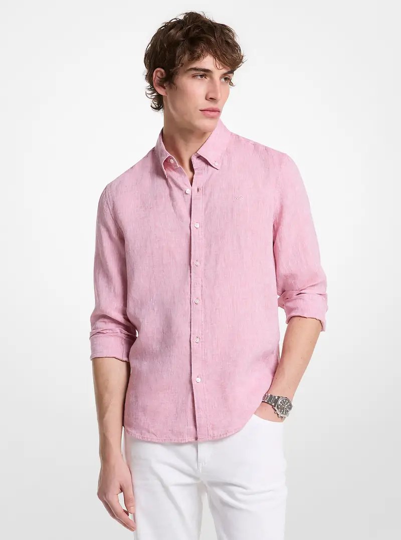 MK Camicia in lino - Rosa - Michael Kors