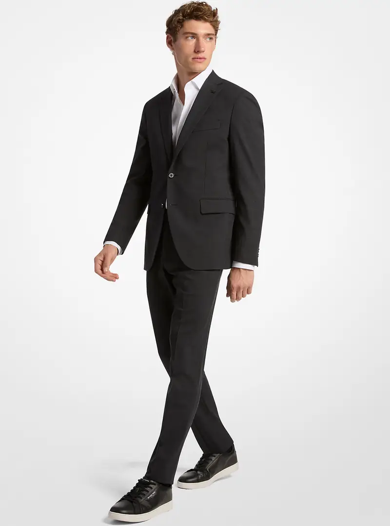 MK Completo da viaggio slim fit in misto lana - Grigio - Michael Kors