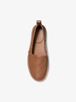 MK Espadrilla Elias in pelle con logo in rilievo - Marrone - Michael Kors miniatura 3