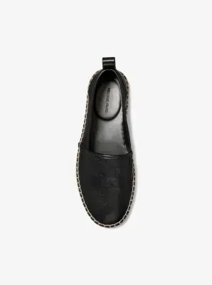 MK Espadrilla Elias in pelle con logo in rilievo - Nero - Michael Kors miniatura 2