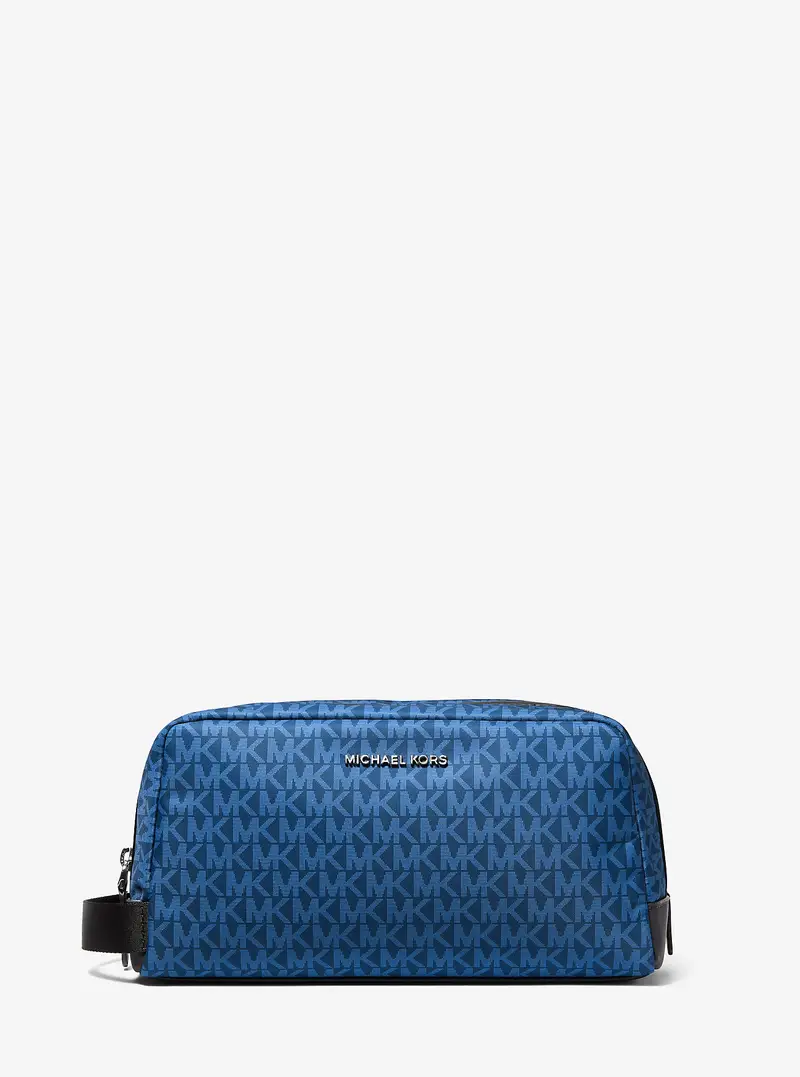 MK Kit da viaggio Brooklyn con stampa logo - Blu - Michael Kors