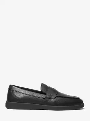 MK Loafer Wesley in pelle martellata - Nero - Michael Kors miniatura 3