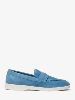 MK Loafer Wesley in pelle scamosciata - Blu - Michael Kors miniatura 2