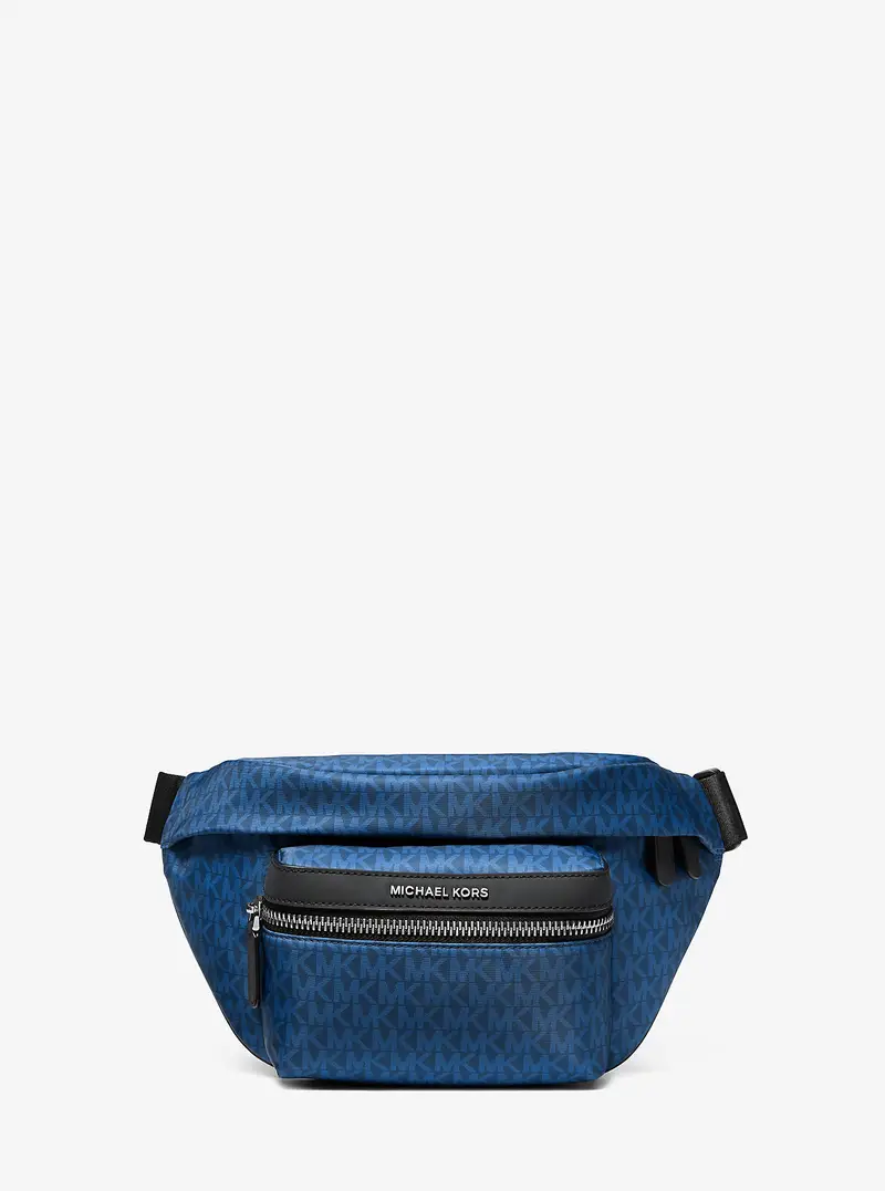 MK Marsupio in tessuto con stampa logo - Blu - Michael Kors