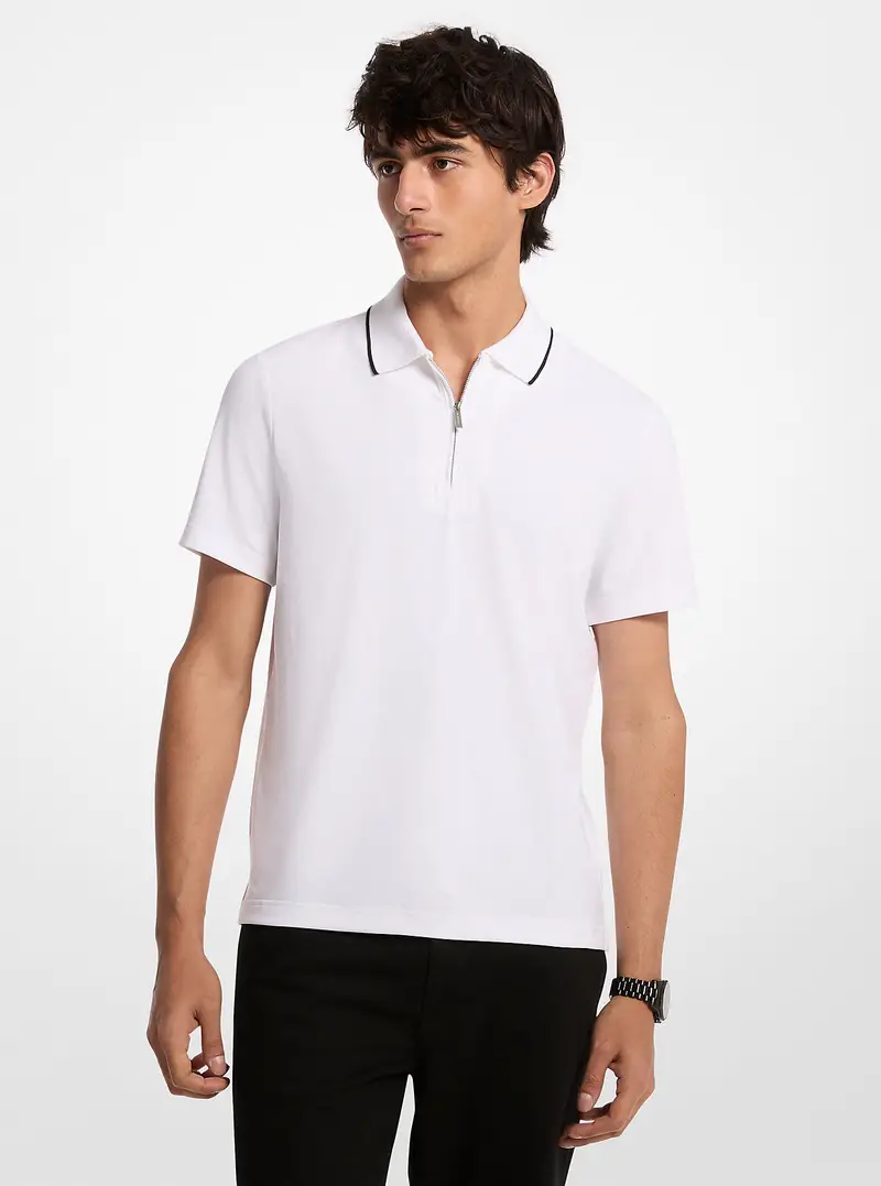 Michael Kors Mens Polo Bianco 3935679 miniatura 2