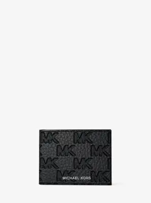 MK Portafoglio e portadocumenti Hudson in pelle con logo goffrato - Nero - Michael Kors miniatura 2