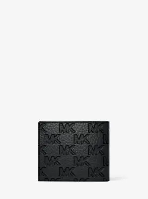 MK Portafoglio e portadocumenti Hudson in pelle con logo goffrato - Nero - Michael Kors miniatura 3