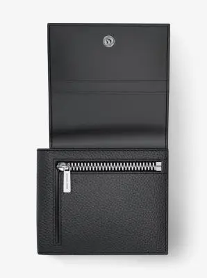 MK Portafoglio Hudson in pelle martellata - Nero - Michael Kors miniatura 3