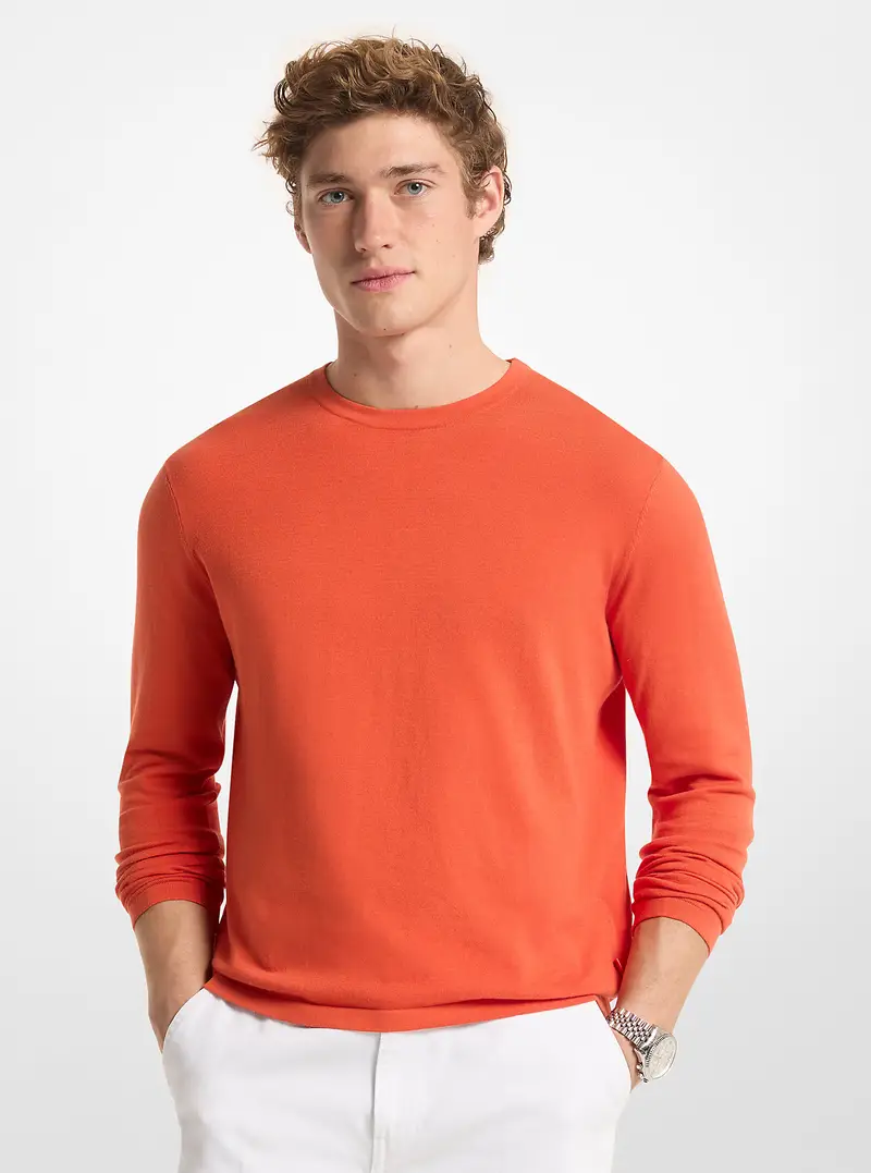 MK Pullover in jersey di cotone - Arancio - Michael Kors