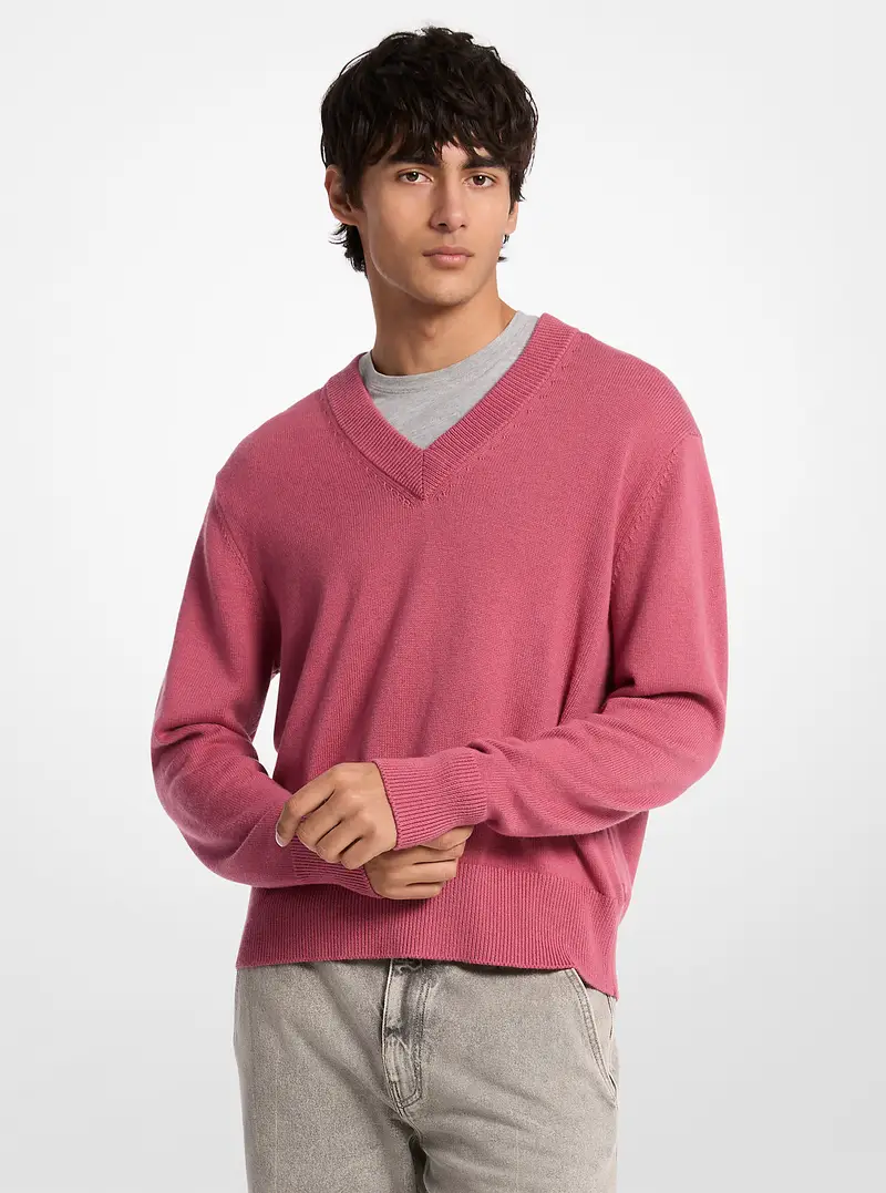 MK Pullover in misto lana e cotone - Rosa - Michael Kors miniatura 2