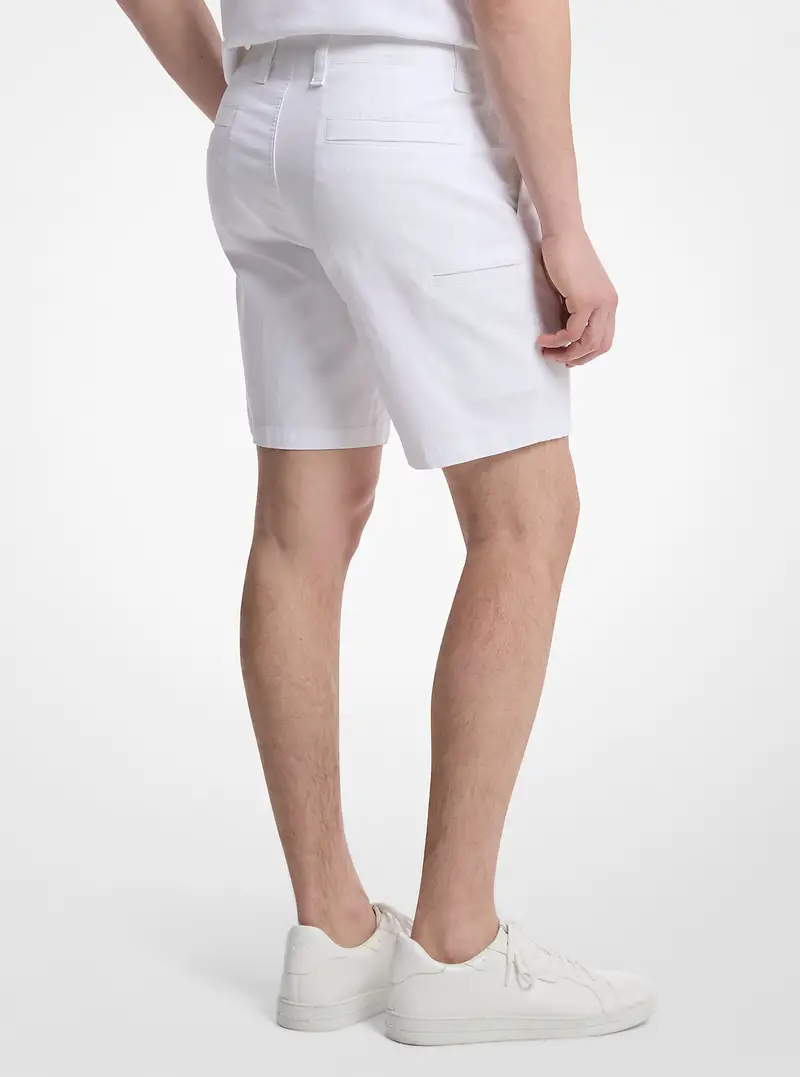 MK Shorts in cotone stretch - Bianco - Michael Kors miniatura 2