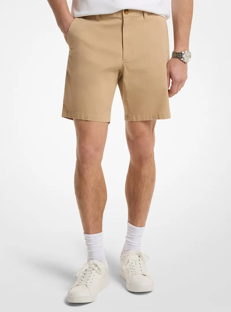 MK Shorts in cotone stretch - Naturale - Michael Kors