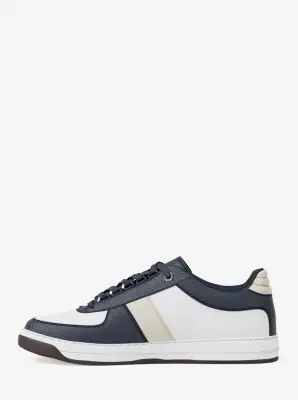 MK Sneaker Brady in pelle color block - Blu - Michael Kors miniatura 3