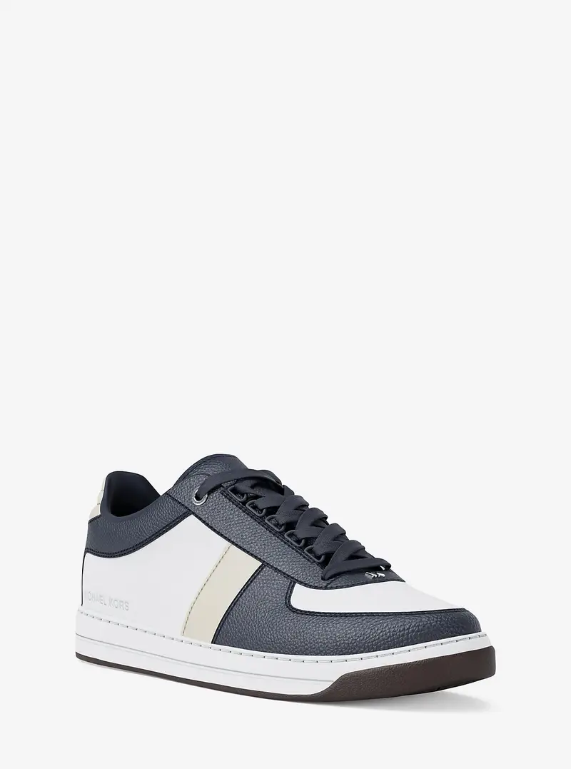 MK Sneaker Brady in pelle color block - Blu - Michael Kors