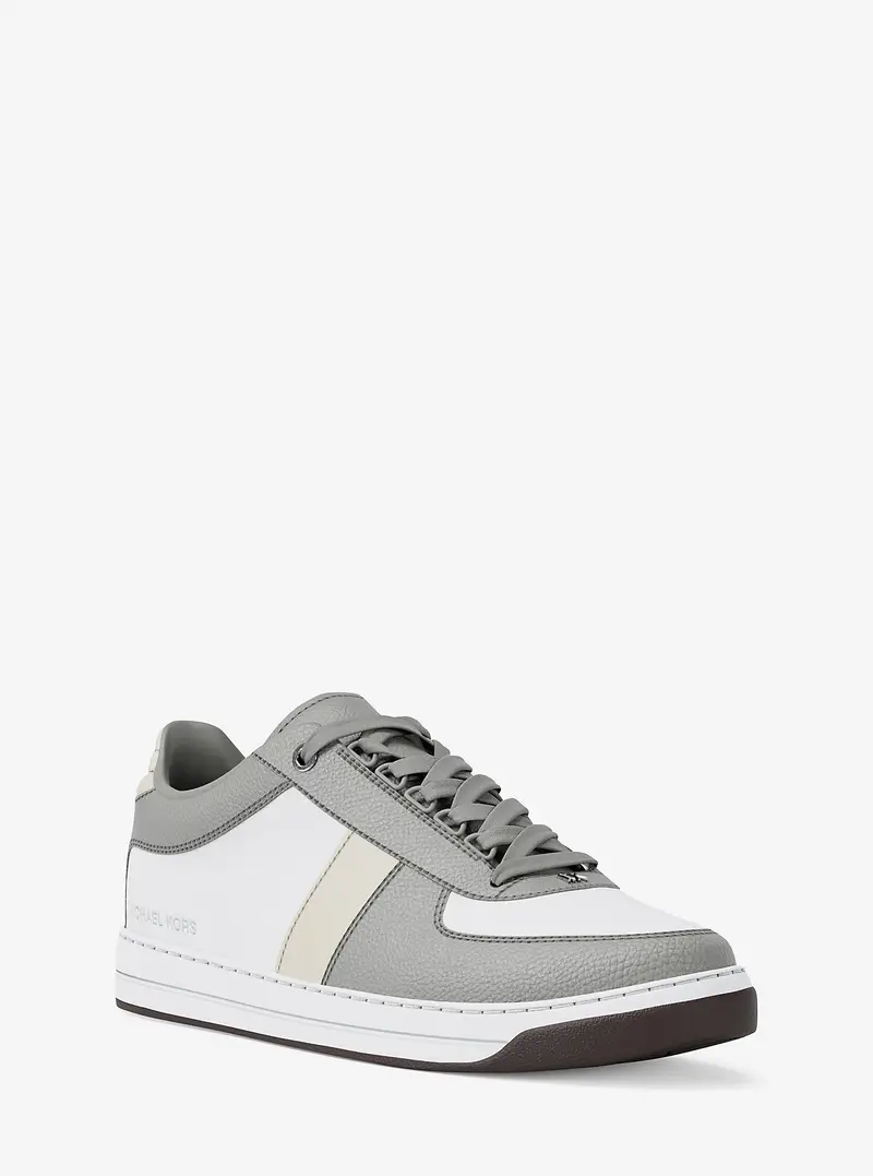 MK Sneaker Brady in pelle color block - Grigio - Michael Kors