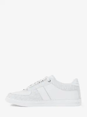 MK Sneaker Brady in pelle con logo - Bianco - Michael Kors miniatura 2