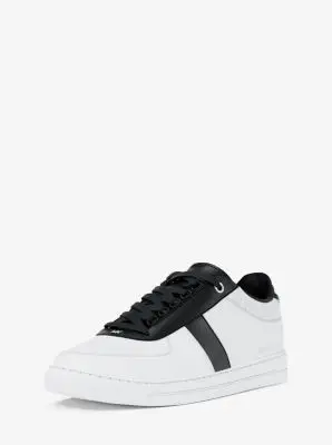 MK Sneaker Brady in pelle con logo - Nero - Michael Kors miniatura 3