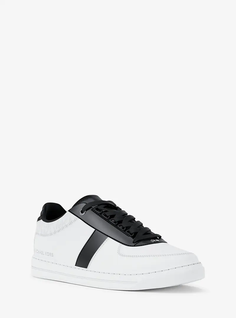 MK Sneaker Brady in pelle con logo - Nero - Michael Kors