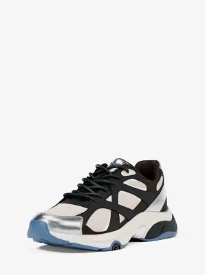 MK Sneaker Leo in materiale misto - Marrone - Michael Kors miniatura 2