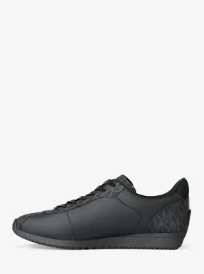MK Sneaker Rhodes in pelle con logo - Nero - Michael Kors miniatura 2