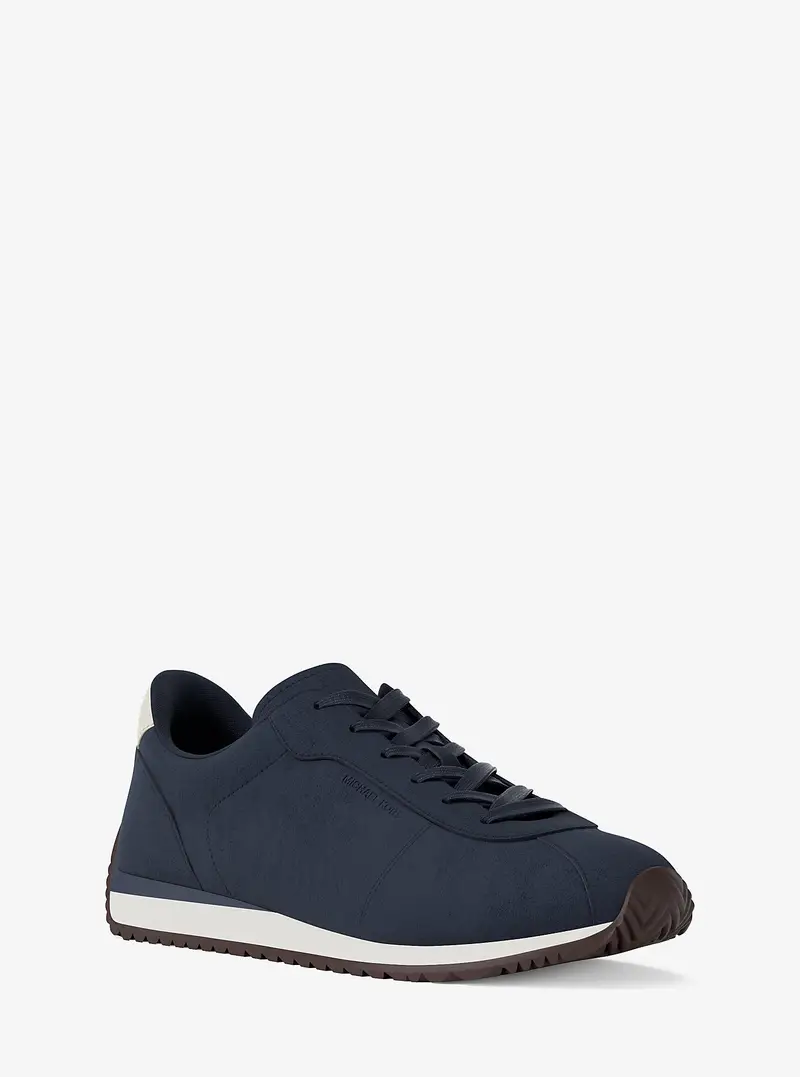 MK Sneaker Rhodes in pelle scamosciata - Blu - Michael Kors