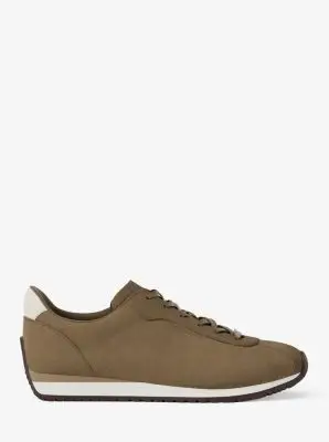 MK Sneaker Rhodes in pelle scamosciata - Naturale - Michael Kors miniatura 2