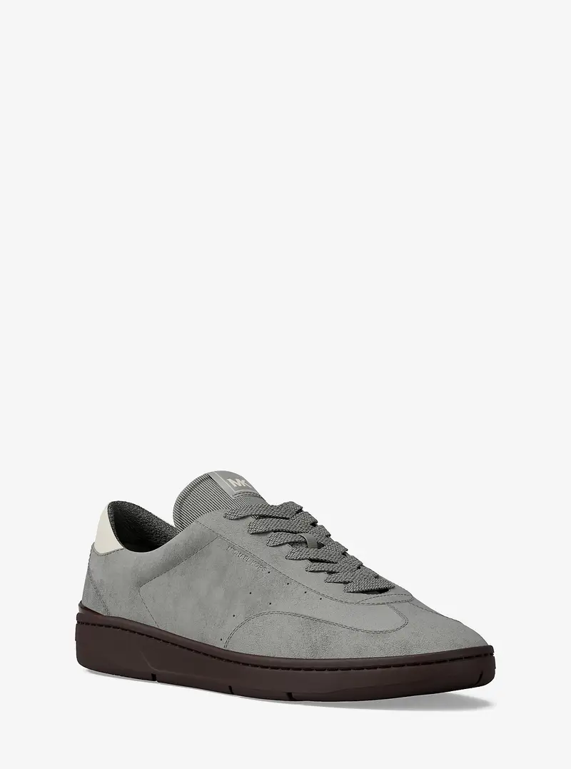 MK Sneaker Wilton in pelle scamosciata - Grigio - Michael Kors