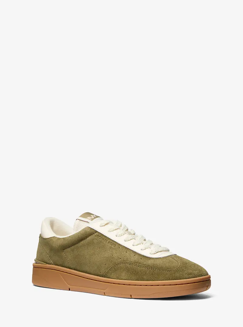 MK Sneaker Wilton in pelle scamosciata - Verde - Michael Kors