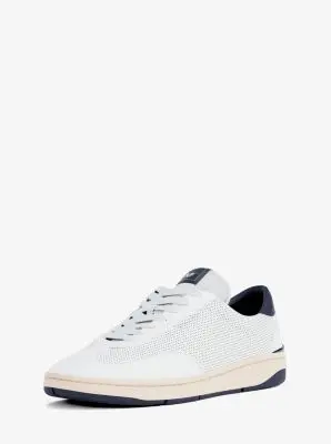 MK Sneaker Wilton in pelle traforata - Blu - Michael Kors miniatura 2