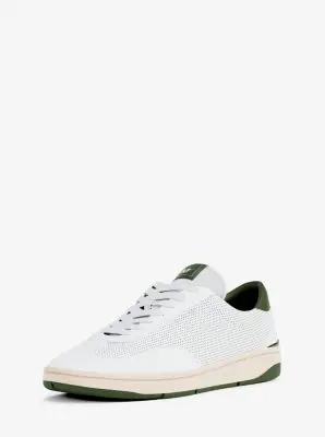 MK Sneaker Wilton in pelle traforata - Verde - Michael Kors miniatura 2
