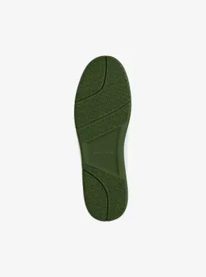 MK Sneaker Wilton in pelle traforata - Verde - Michael Kors miniatura 3