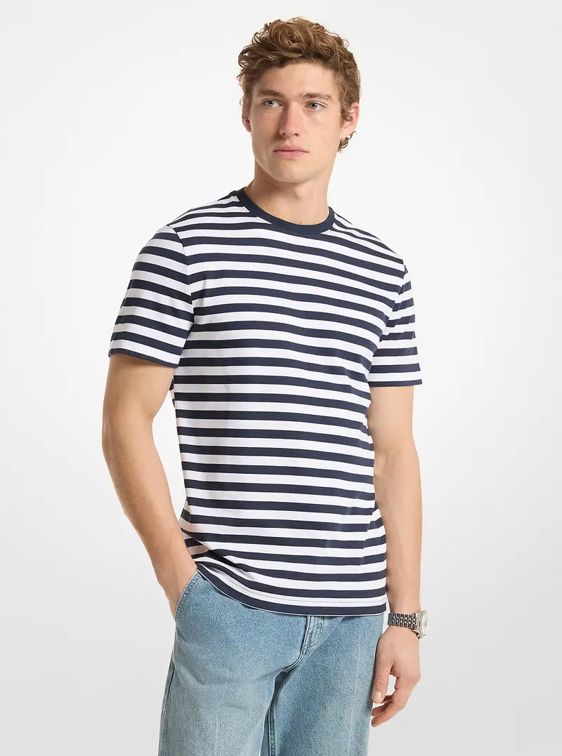 Michael Kors Mens T-shirt Blu 4220058 miniatura 2