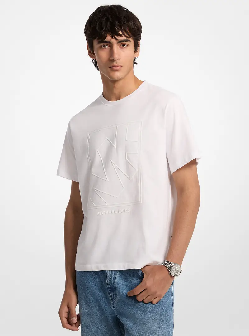 Michael Kors Mens T-shirt Bianco 3935677