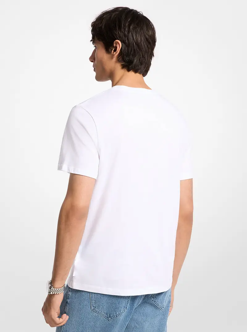 Michael Kors Mens T-shirt Bianco 4198842 miniatura 2
