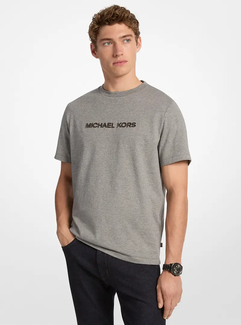 Michael Kors Mens T-shirt Grigio 3047708 miniatura 2