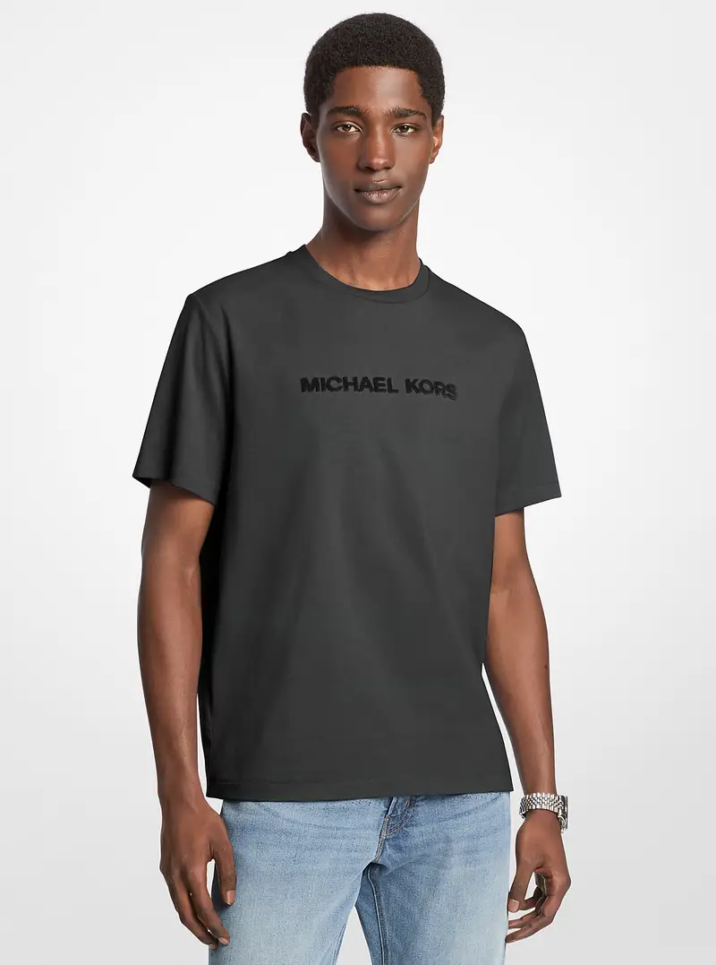 Michael Kors Mens T-shirt Nero 3004734 miniatura 2