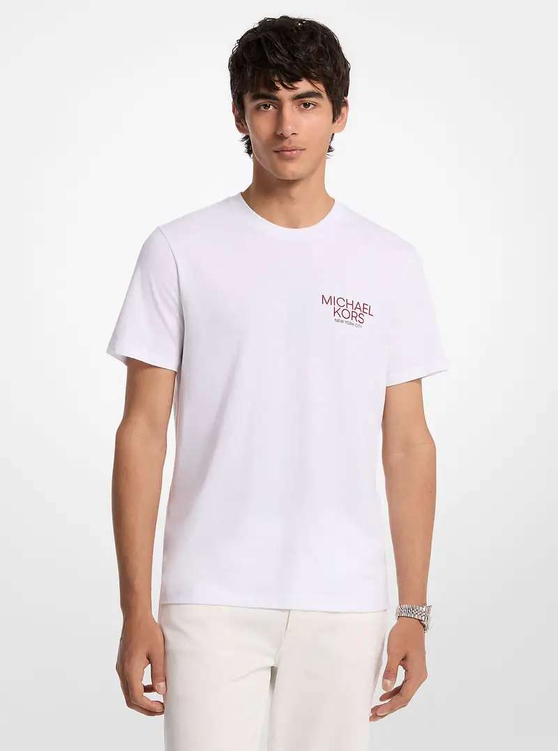 Michael Kors Mens T-shirt Bianco 4219968