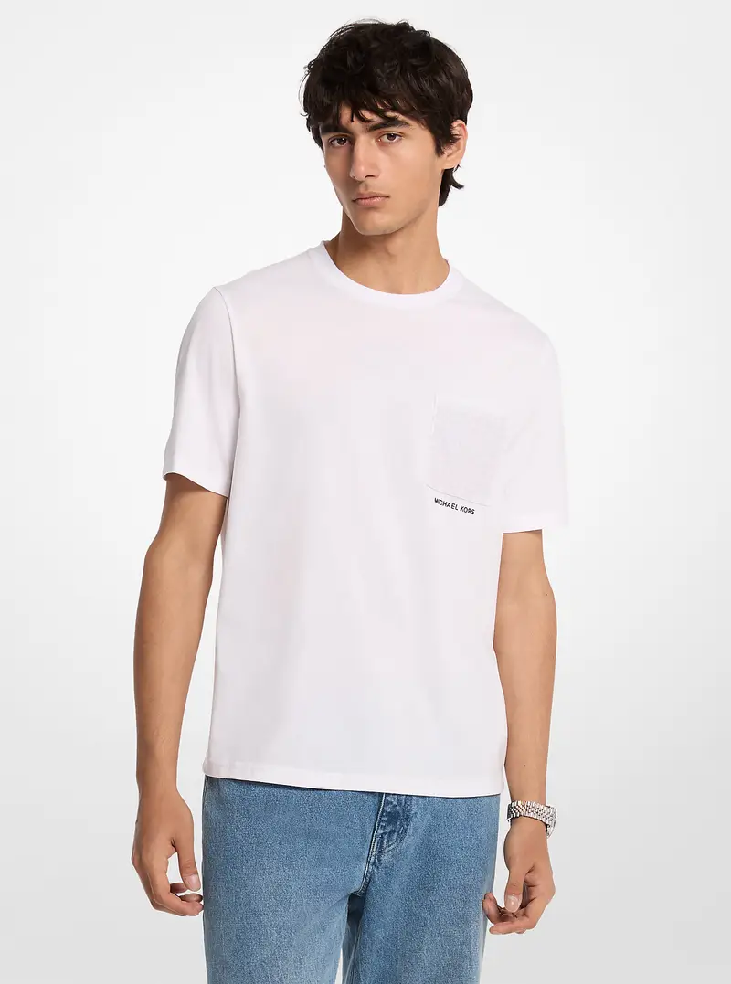 Michael Kors Mens T-shirt Bianco 3935680 miniatura 2