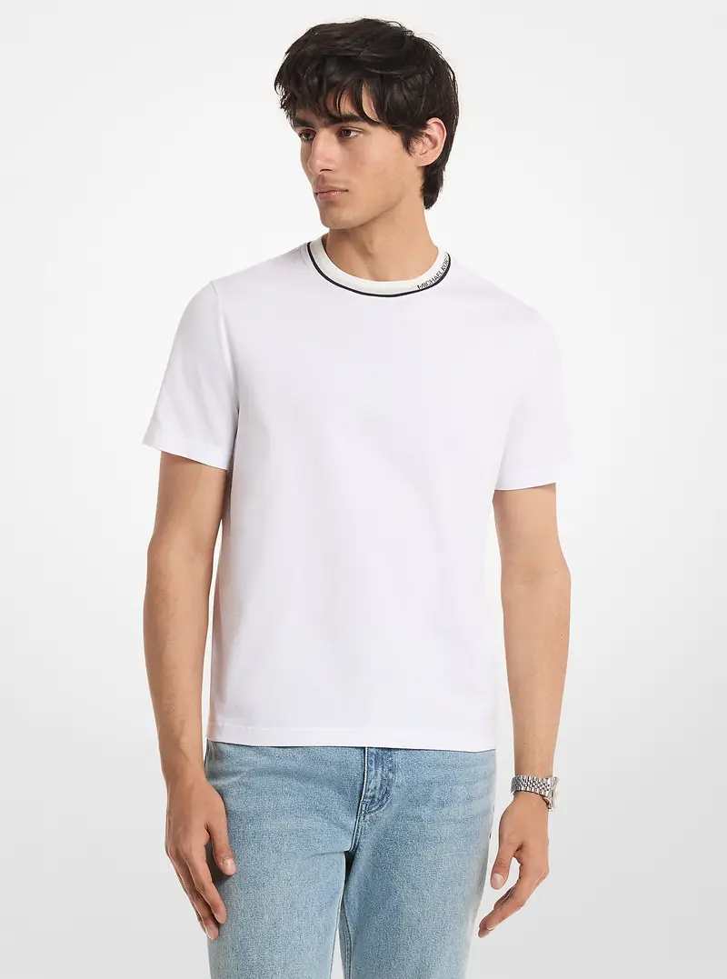 Michael Kors Mens T-shirt Bianco 4219961 miniatura 2