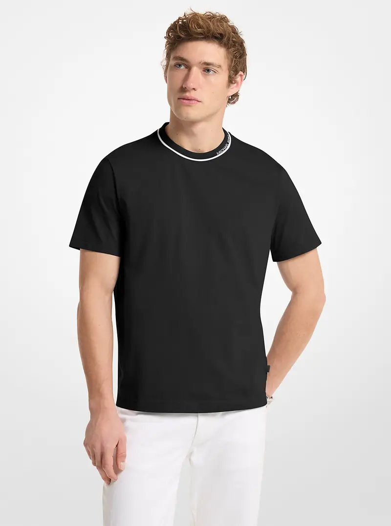 Michael Kors Mens T-shirt Nero 4220131 miniatura 2