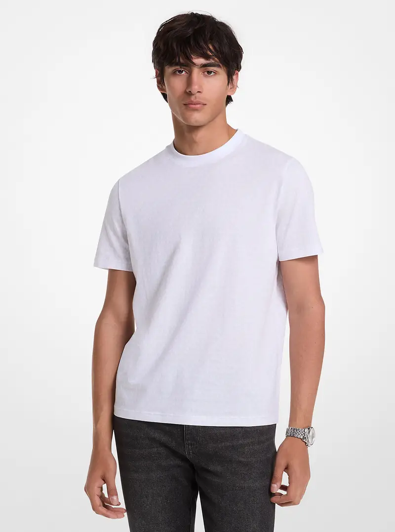 Michael Kors Mens T-shirt Bianco 4248482 miniatura 2