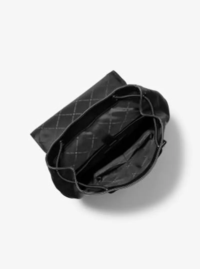 MK Zaino Hudson medio in pelle con occhielli - Nero - Michael Kors miniatura 2