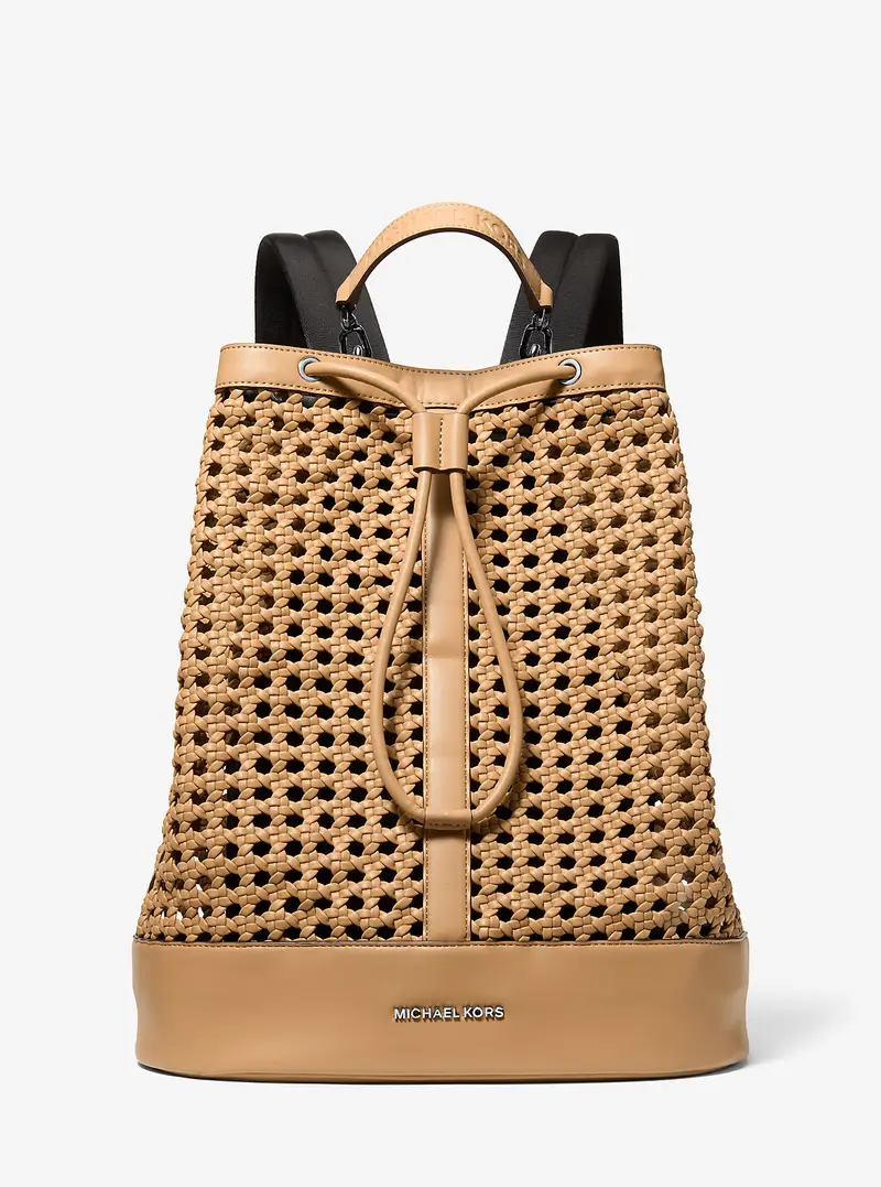 MK Zaino Whitley medio intrecciato a mano - Marrone - Michael Kors